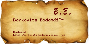 Borkovits Bodomér névjegykártya